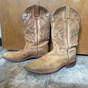 Nocona round toe cowboy cowgirl boots size 7.5